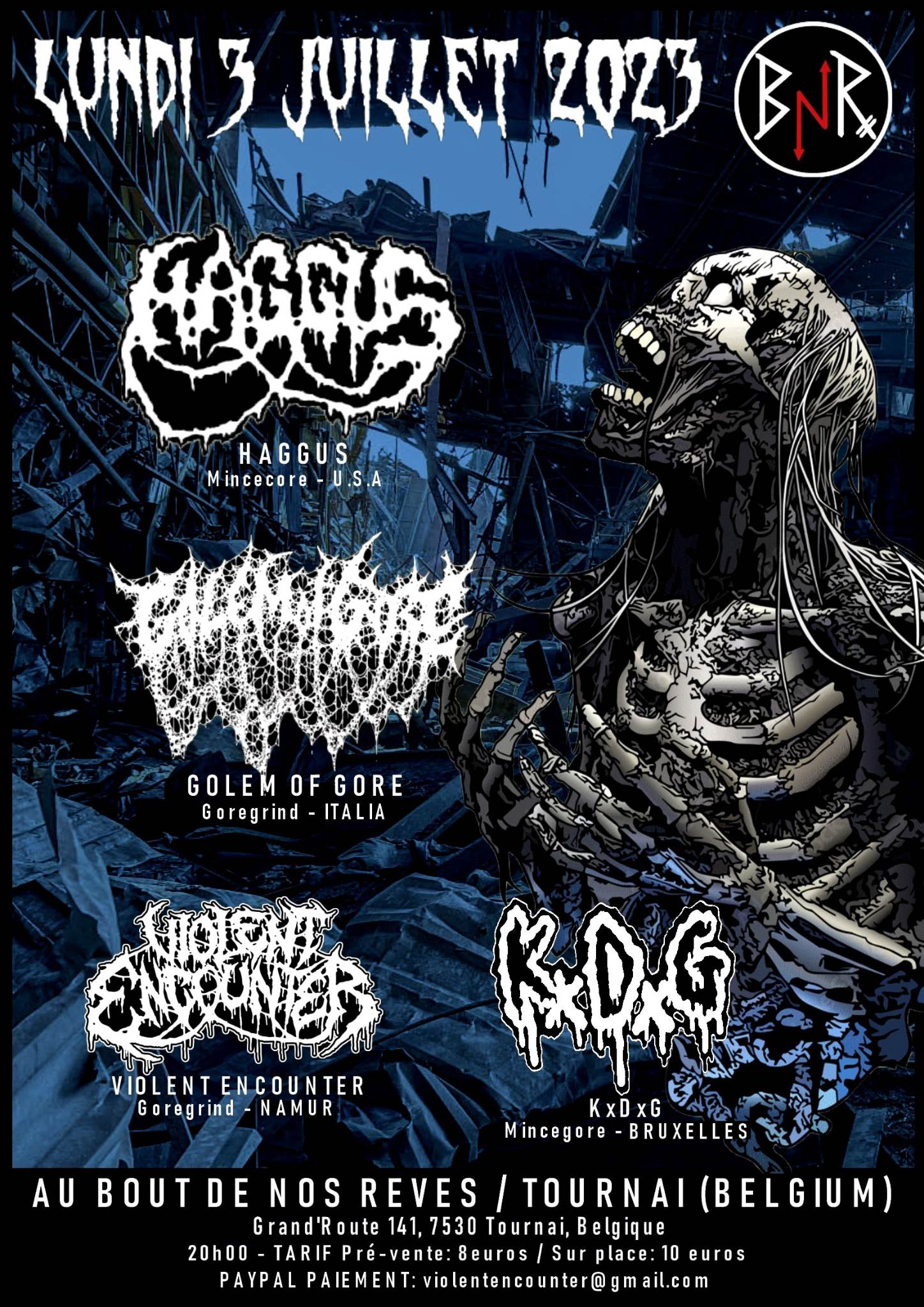 Haggus / Golem of Gore / Violent Encounter / KxDxG (Mincecore / Grind)