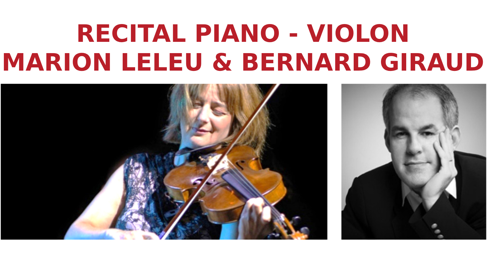 Récital piano - Violon - Marion Leleu & Bertrand Giraud en collaboration avec Yves Robbe