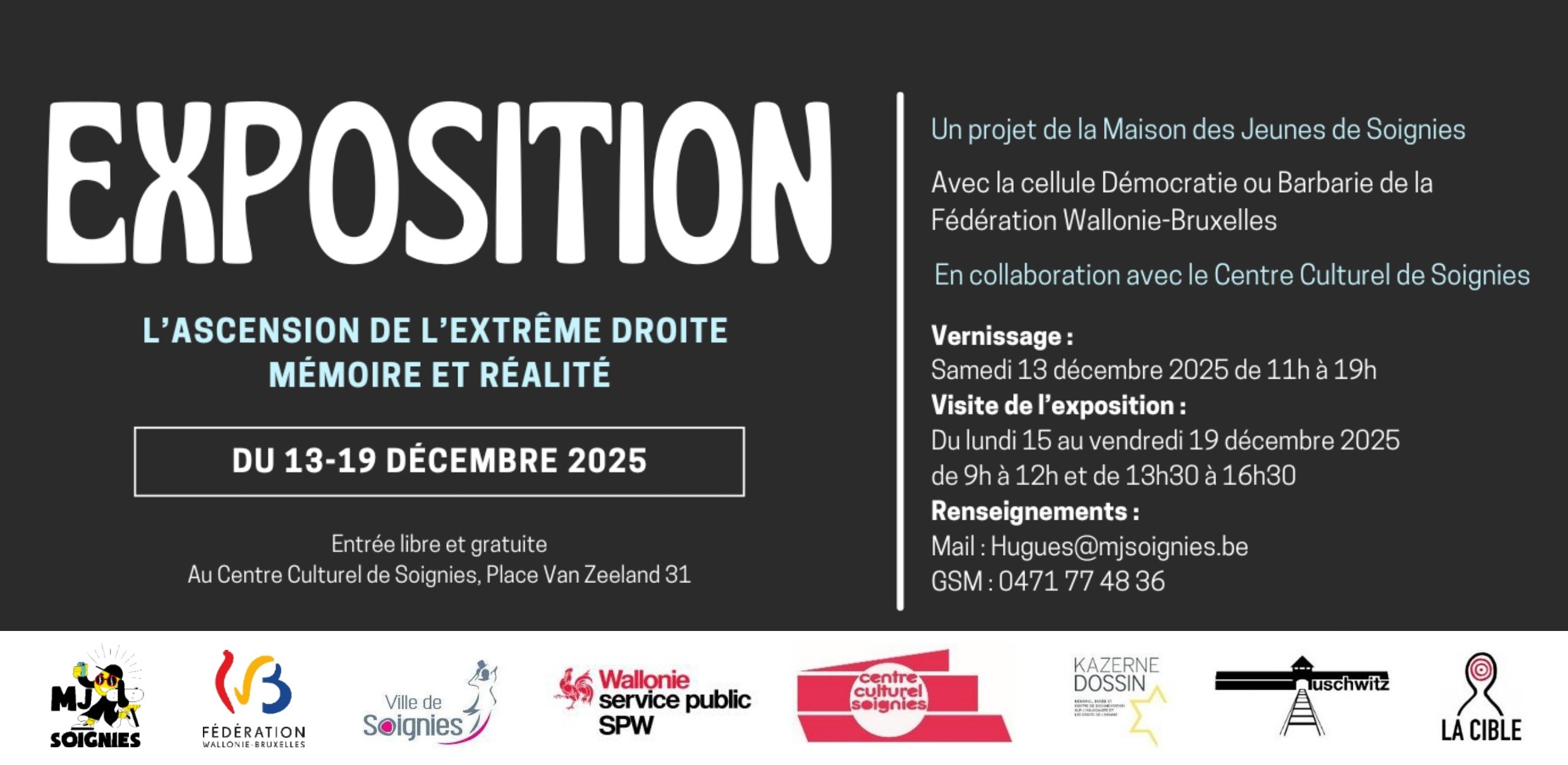 Exposition "ascension de l'extrême droite - mémoire et réalité"