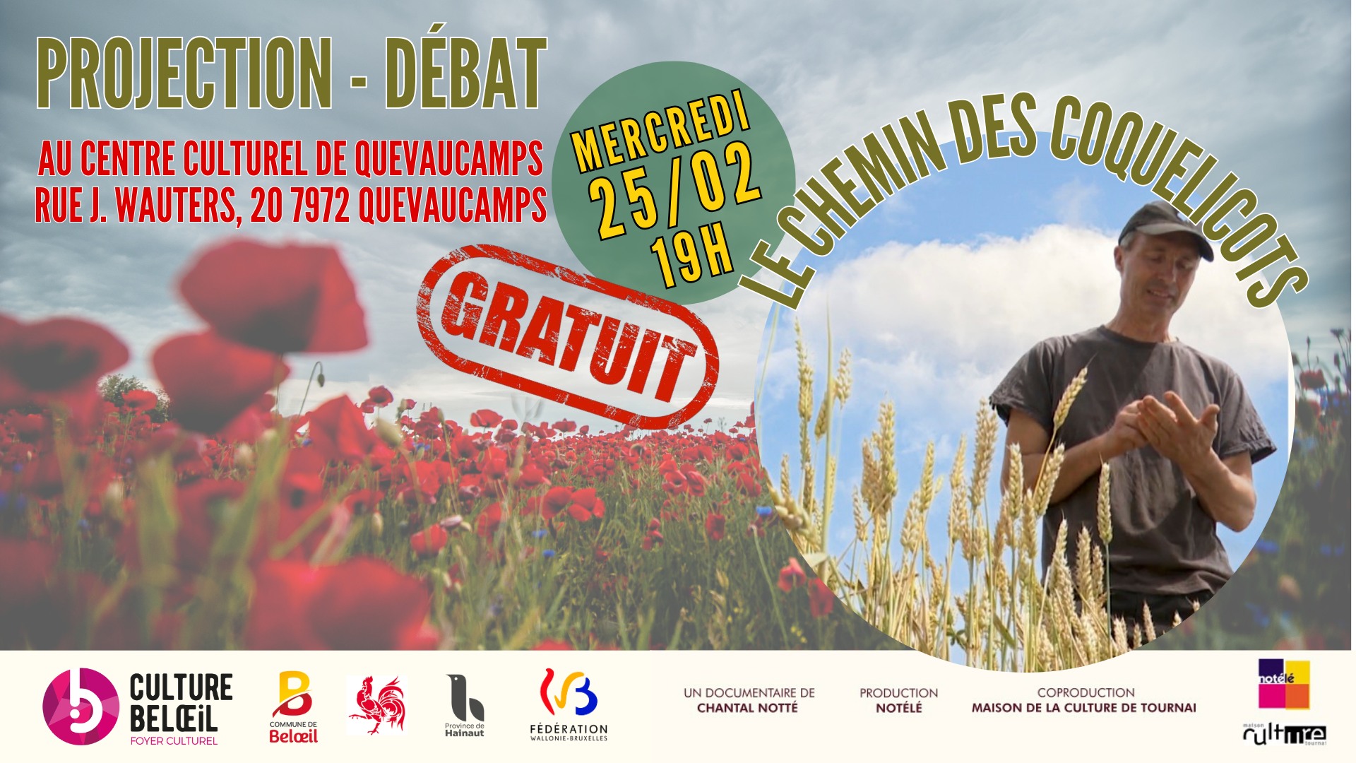 Cin&eacute;/D&eacute;bat - Le chemin des Coquelicots 