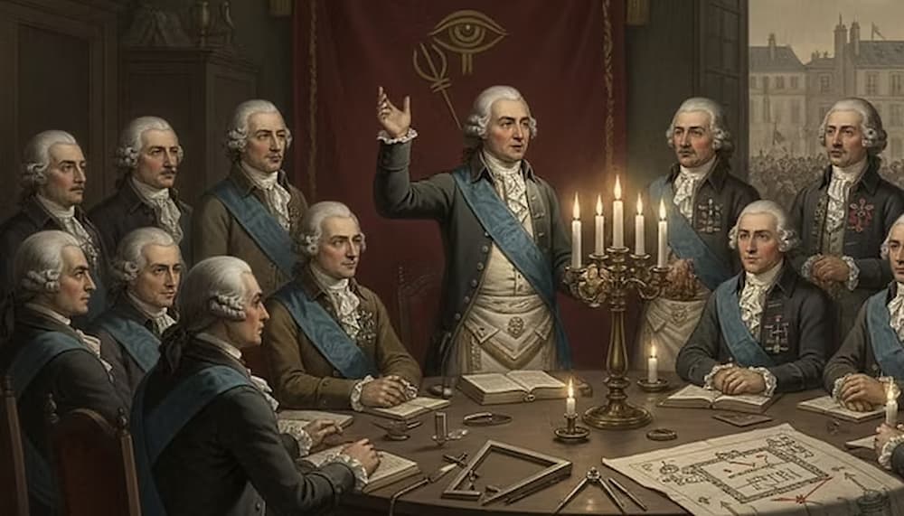 La franc-ma&ccedil;onnerie et la R&eacute;volution fran&ccedil;aise (Photo g&eacute;n&eacute;r&eacute;e par l'IA)