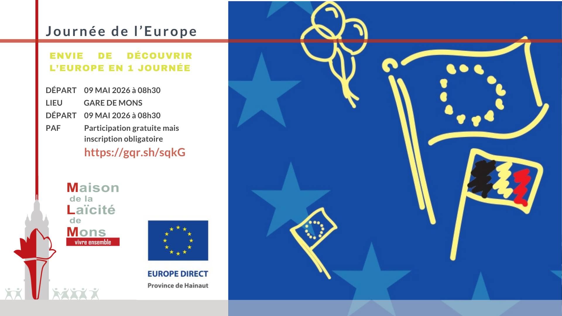Event banner Journ&eacute;e de l'Europe - Voyage d'un jour