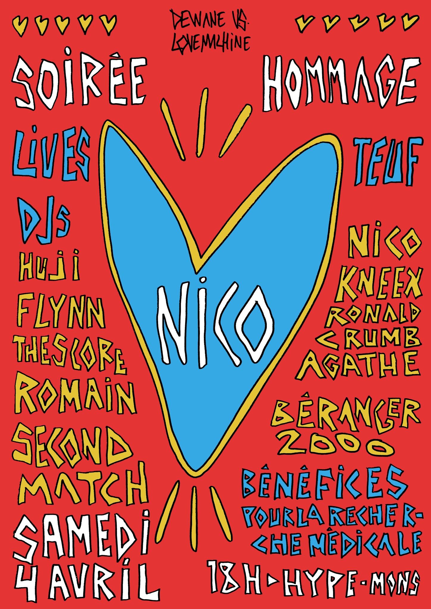 Dewane x Love Machine - Hommage &agrave; NICO - BERENGER 2000 + SECOND MATCH (Ed Mono) + Plein de DJs