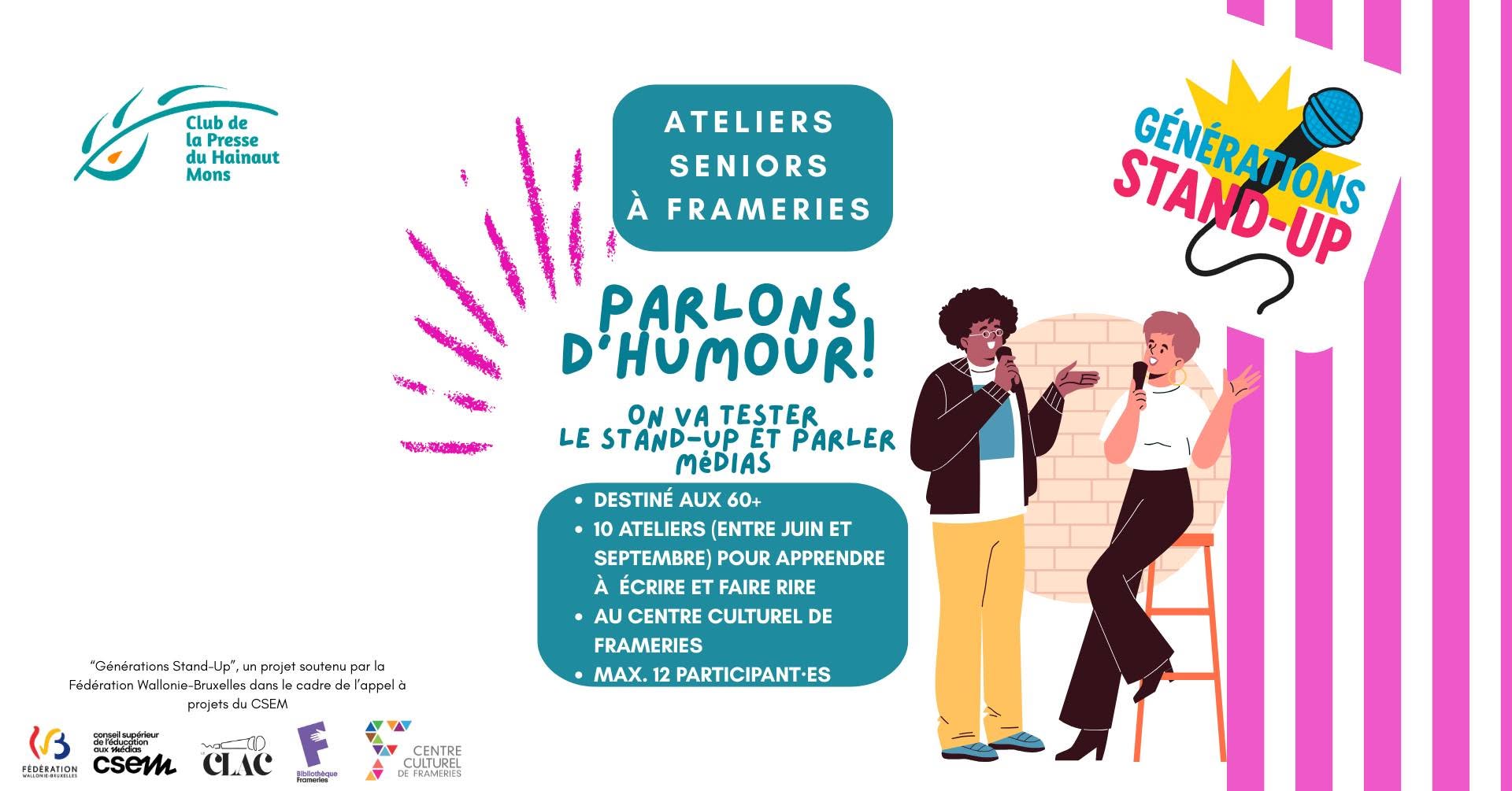 Ateliers de STAND-UP pour SENIORS &agrave; Frameries - S&eacute;ance d'information
