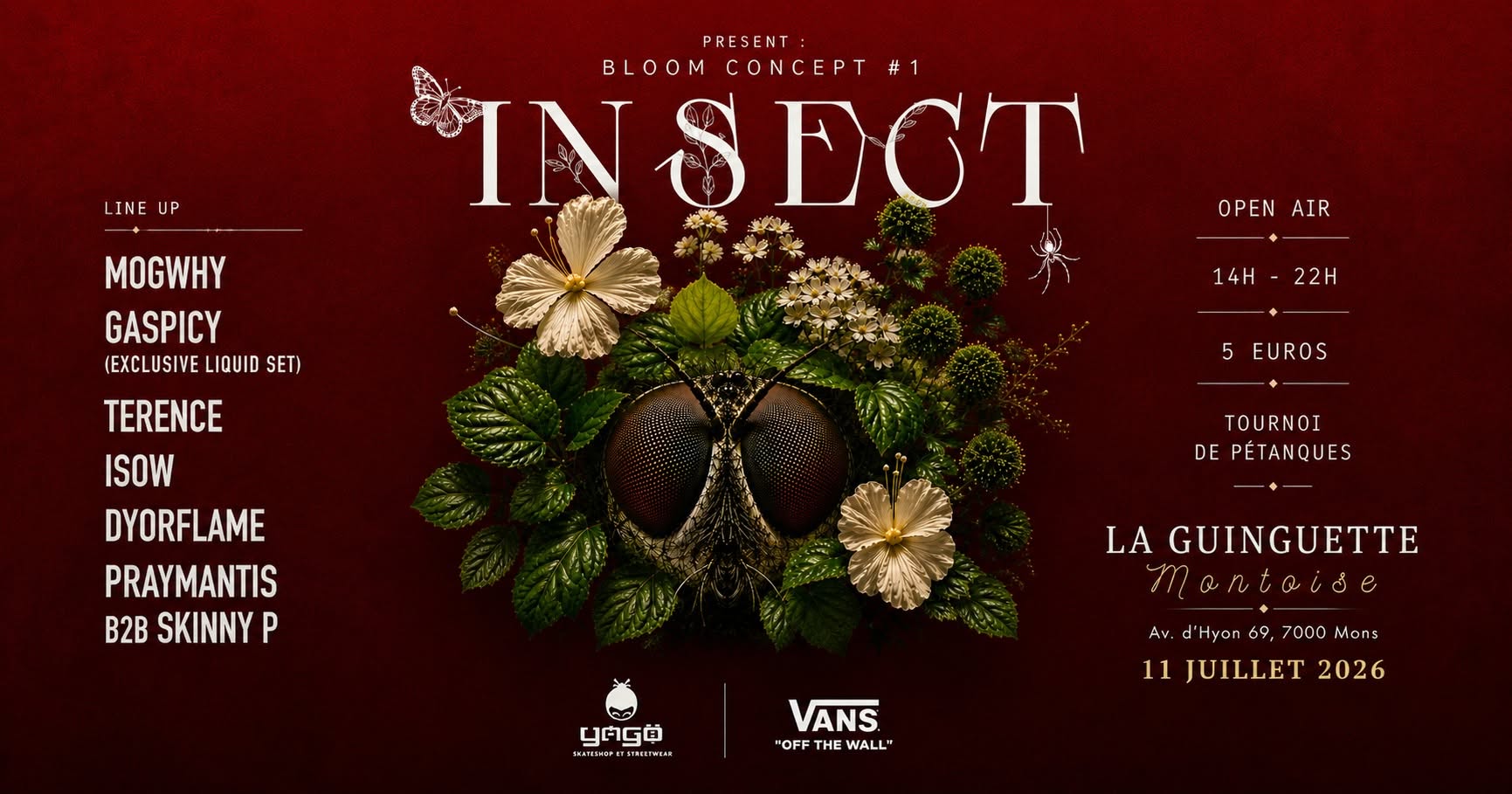 INSECT PRESENT BLOOM CONCEPT #1 GARDEN PARTY W/ ISOW, GASPICY, PRAYMANTIS, TERENCE...