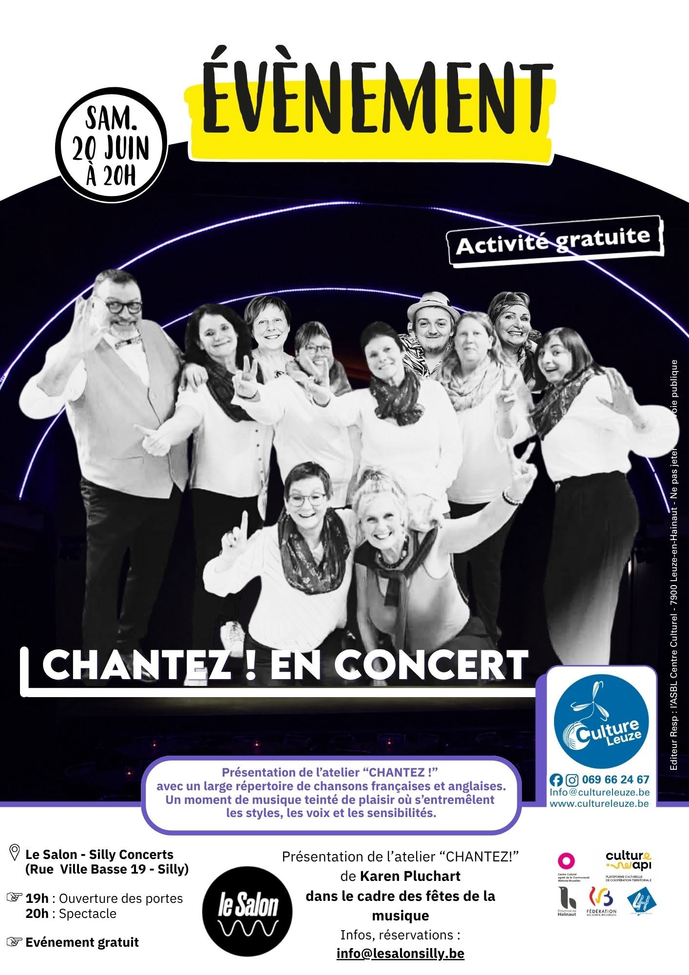 Event banner Concert Atelier Chantez