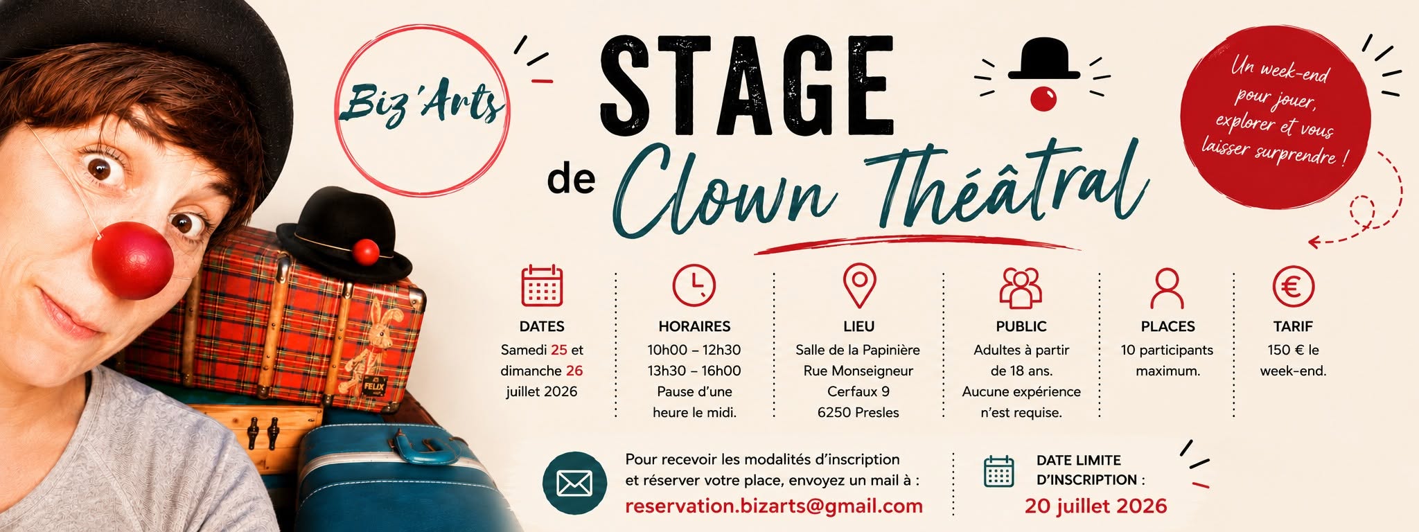 Stage de Clown th&eacute;&acirc;tral