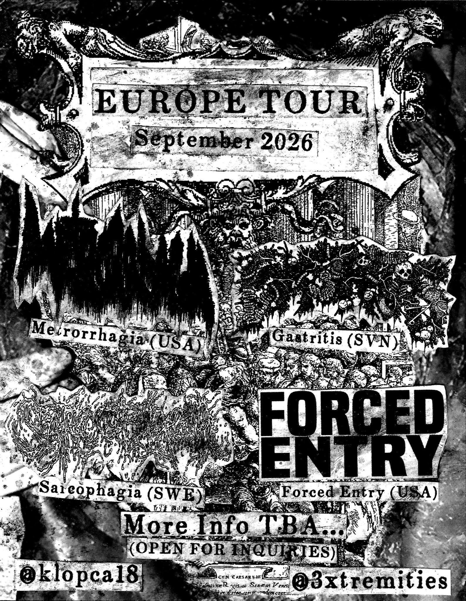 Metrorrhagia / Gastritis / Sarcophagia / Forced Entry / Violent Encounter / Prurit - Goregrind