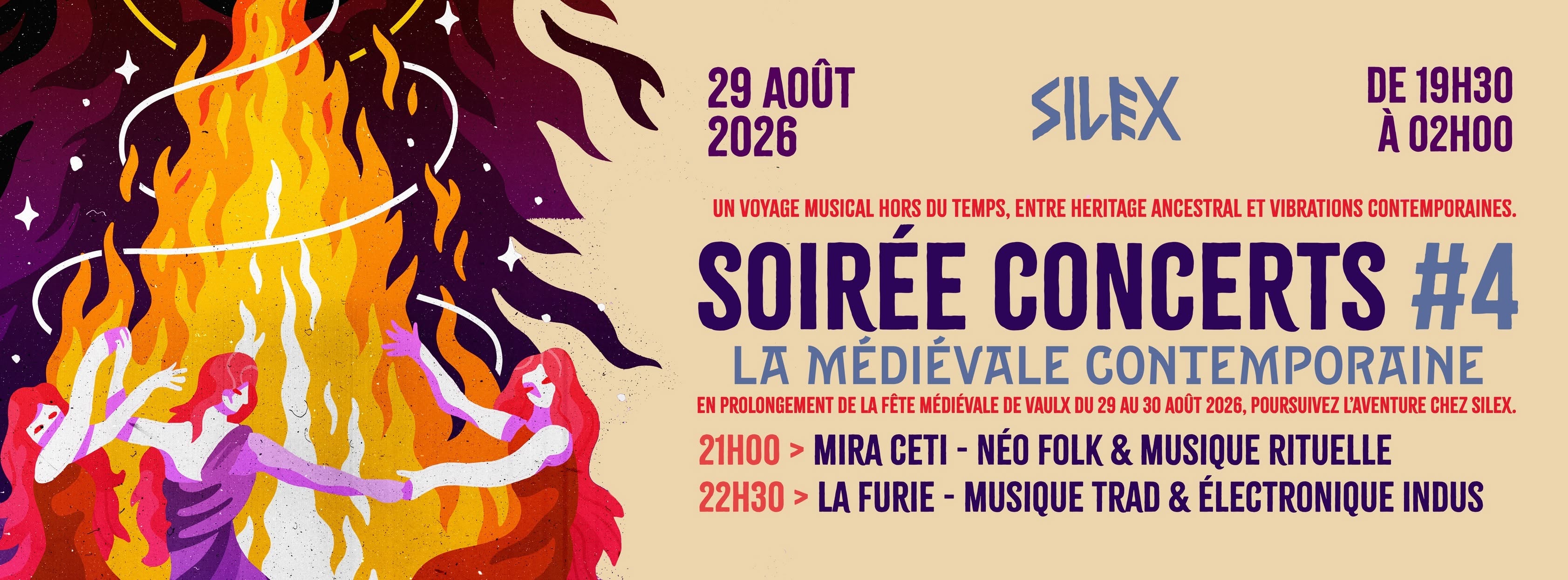 ~ MIRA CETI + LA FURIE ~ LA M&Eacute;DI&Eacute;VALE CONTEMPORAINE // SOIR&Eacute;E CONCERTS #4 SILEX COLLECTIF