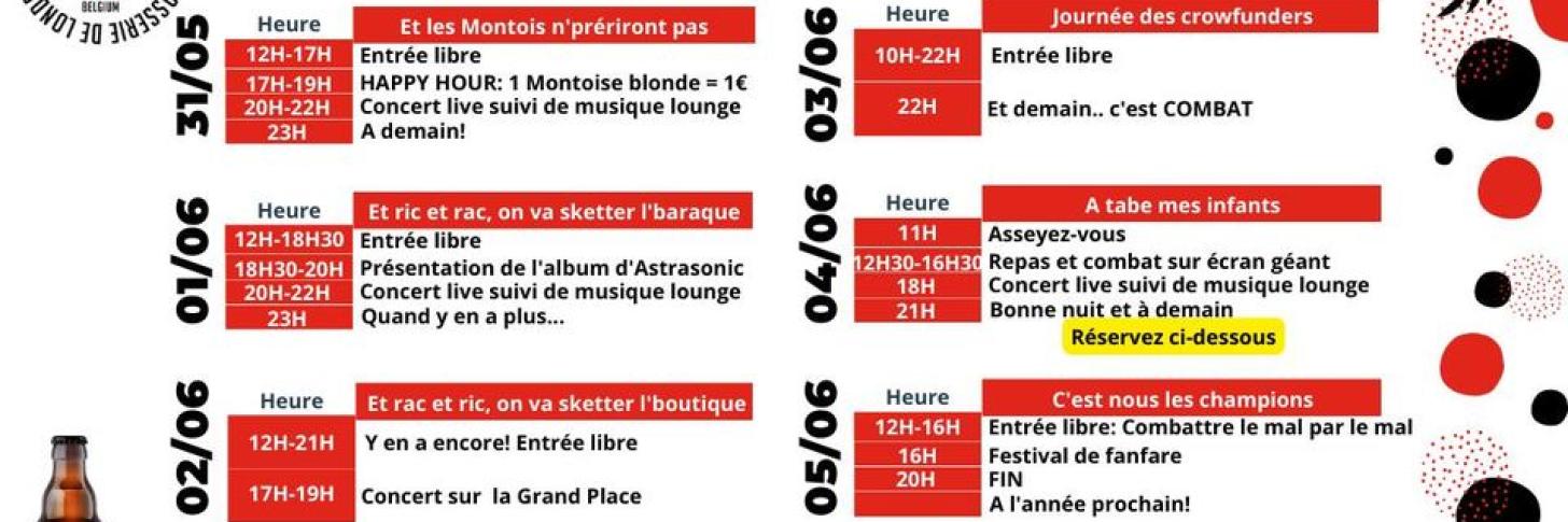 Planning Ducasse 2023 @La Brasserie de Londres