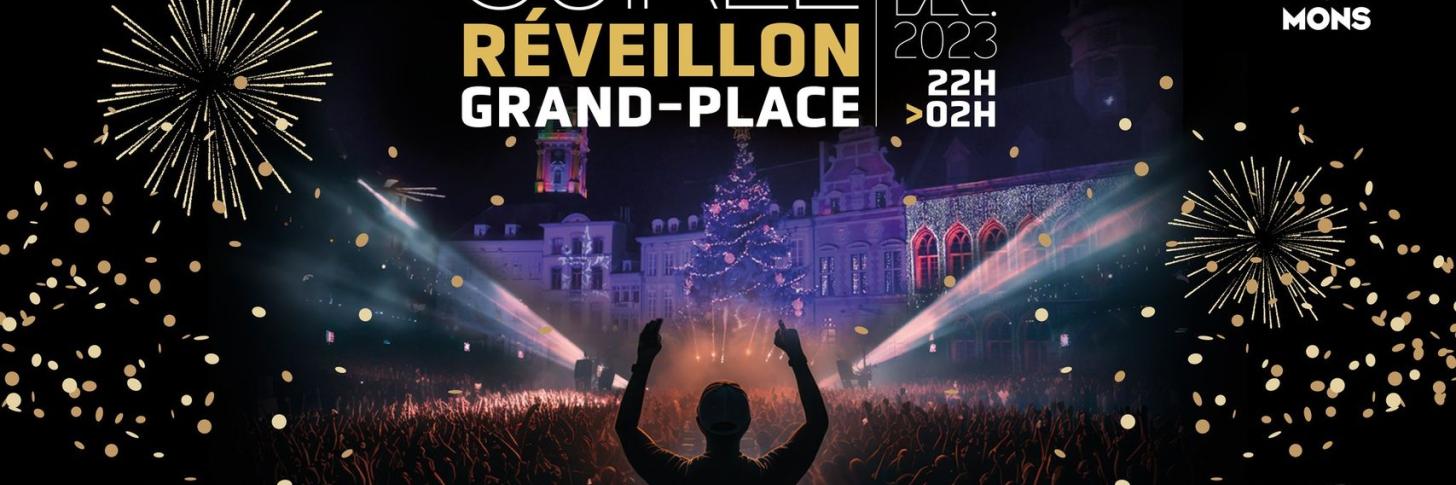 Soirée réveillon du Nouvel an sur la Grand Place de Mons