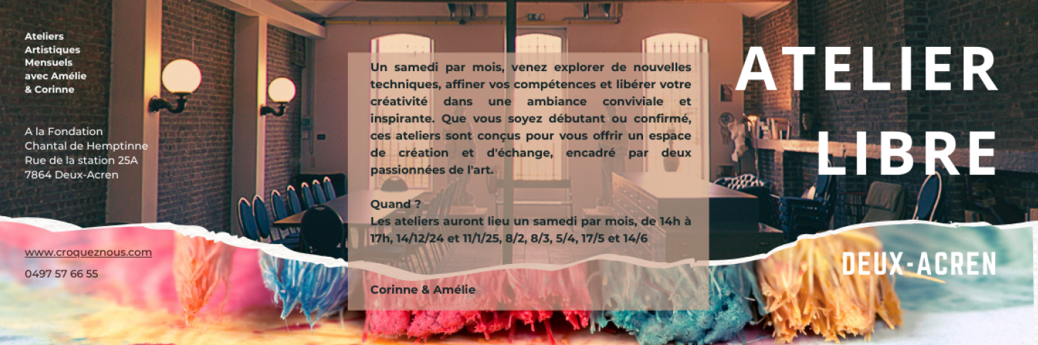 bannière de l'atelier libre à la Fondation