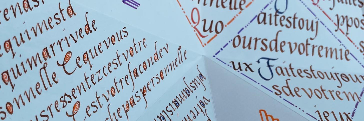 Atelier typographie/calligraphie