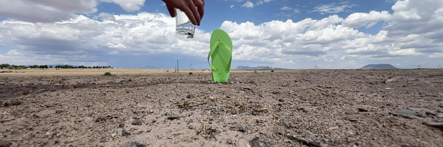 Donner un verre d’eau au désert chaque jour, 2024. Copyright Honoré D’O