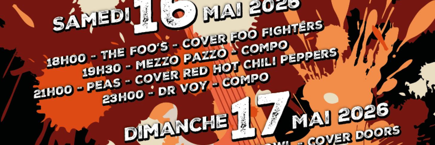 Affiche du festival (un quatri&egrave;me groupe a &eacute;t&eacute; ajout&eacute; le dimanche)
