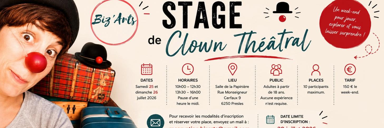 Stage de Clown th&eacute;&acirc;tral