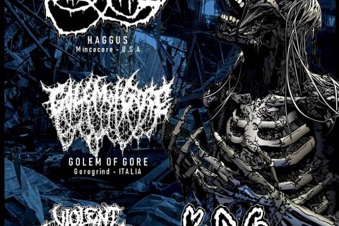 Haggus / Golem of Gore / Violent Encounter / KxDxG (Mincecore / Grind)