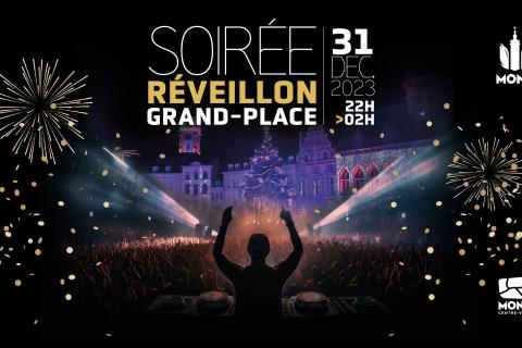 Soirée réveillon du Nouvel an sur la Grand Place de Mons
