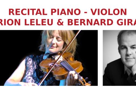 Récital piano - Violon - Marion Leleu & Bertrand Giraud en collaboration avec Yves Robbe