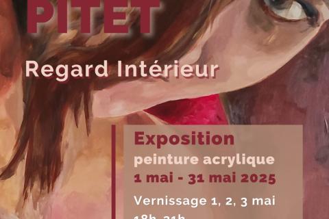flyer de l'exposition Regard Intérieur de Corinne Pitet