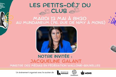 Les Petits-déj' du Club : rendez-vous avec Jacqueline GALANT