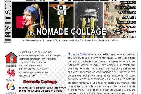 Vernissage de l'exposition"REMENDO" par Nomade Collage