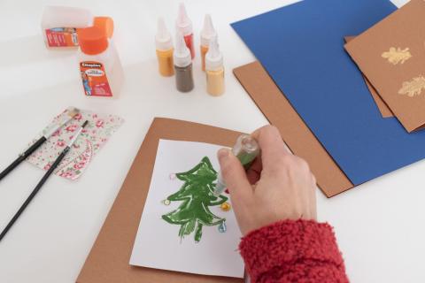 Visite guidée et atelier carte de vœux en sable coloré