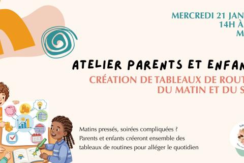 Atelier parents & enfants - Création de tableaux de routine 