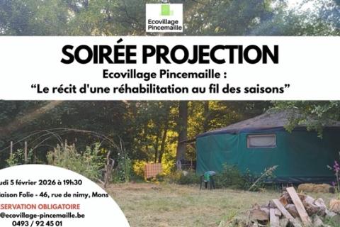 Soirée Projection du docu - "Ecovillage Pincemaille : récit d'une réhabilitation au fil des saisons" 