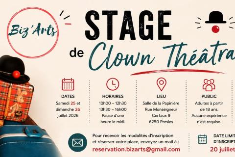 Stage de Clown th&eacute;&acirc;tral